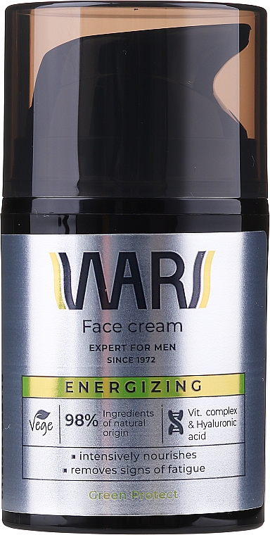 Energetyzujący krem do twarzy dla mężczyzn z kompleksem witamin - Wars Expert For Men  — Zdjęcie N1