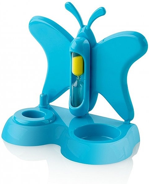 	Szczoteczka do zębów dla dzieci z uchwytem na kubek, zielona - ETA Toothbrush With Water Cup And Holder Sonetic — Zdjęcie N3