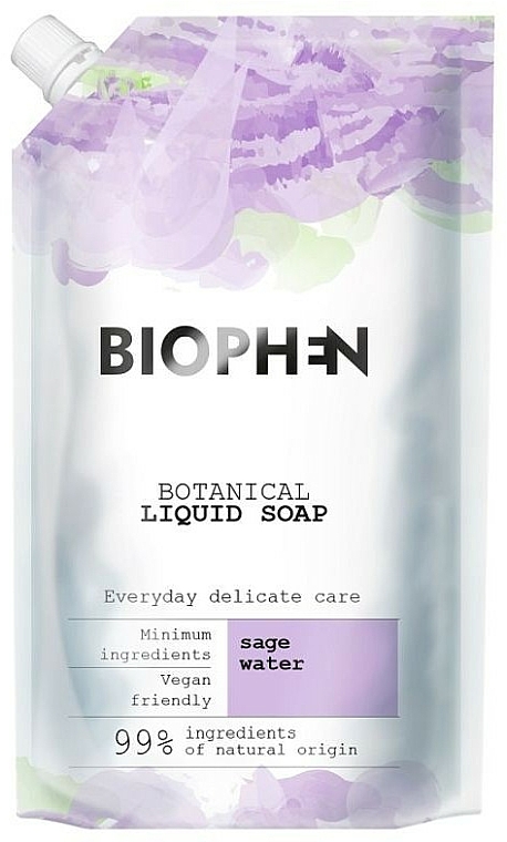 Mydło w płynie Szałwia - Biophen Sage Water Botanical Liquid Soap (opakowanie uzupełniające) — Zdjęcie N1