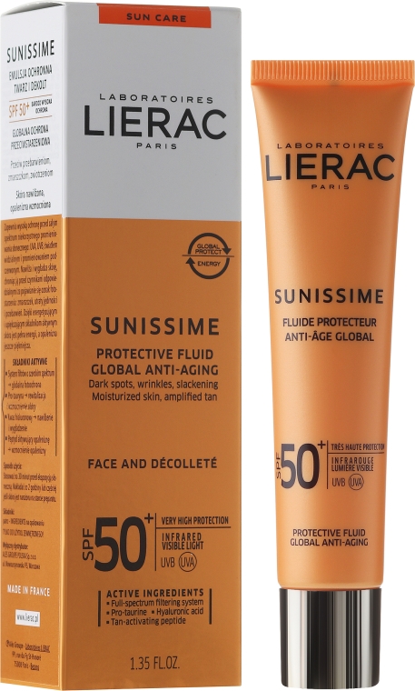 Emulsja ochronna do twarzy i dekoltu SPF 50+ - Lierac Sunissime — Zdjęcie N1