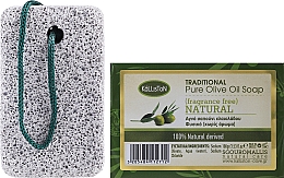 Zestaw, mydło naturalne - Kalliston Set Soap + Pumice (soap/100g + stone/1pcs) — Zdjęcie N1
