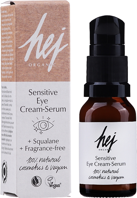 Łagodzące serum pod oczy - Hej Organic Sensitive Eye Cream-Serum — Zdjęcie N1