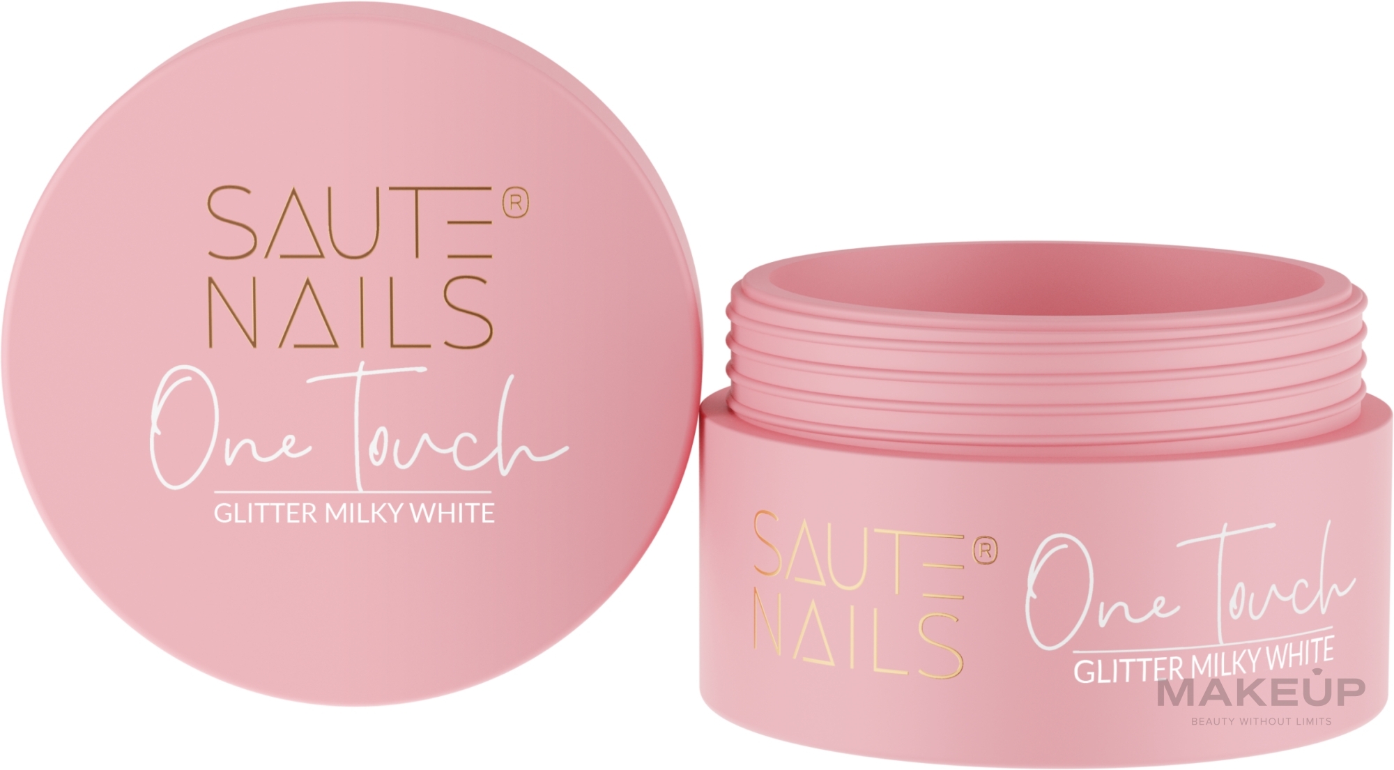 Żel do przedłużania paznokci, 30g - Saute Nails One Touch — Zdjęcie Glitter Milky White