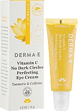 Krem na cienie pod oczami z witaminą C, kurkumą i kofeiną - Derma E Vitamin C No Dark Circles Perfecting Eye Cream — Zdjęcie N2