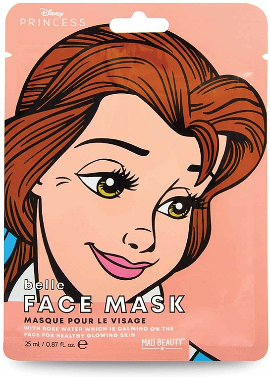 Nawilżająca maseczka w płachcie do twarzy - Mad Beauty Disney POP Princess Belle Face Mask — Zdjęcie N1