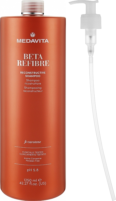 Rewitalizujący szampon do włosów zniszczonych - Medavita Beta Refibre Recontructive Shampoo — Zdjęcie N3