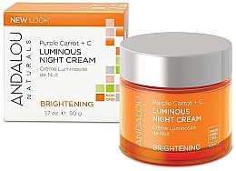 Kup Orzeźwiający krem na noc z witaminą C i purpurową marchwią - Andalou Naturals Purple Carrot + C Luminous Night Cream