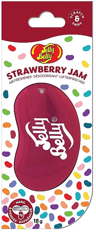 Zapach do samochodu Strawberry jam - Jelly Belly Strawberry Jam Air Freshener — Zdjęcie N1