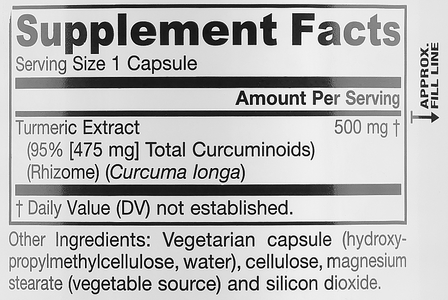 Suplement diety Kurkumina 95 - Jarrow Formulas Curcumin 95 500mg — Zdjęcie N4