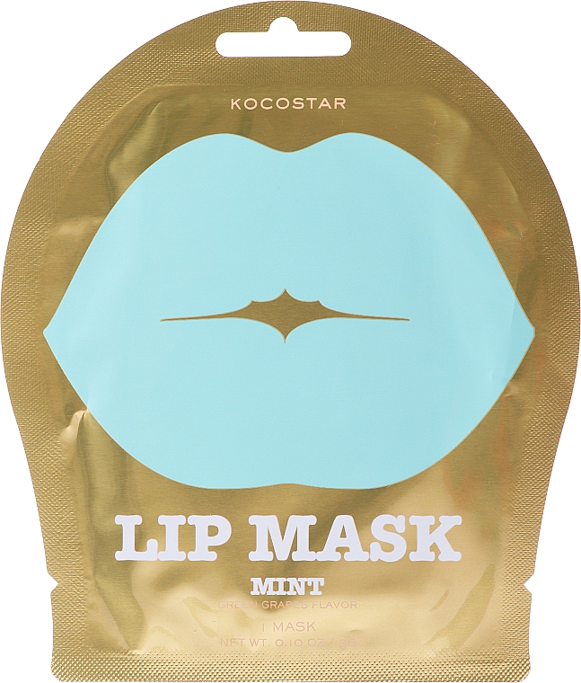 Hydrożelowa maska ​​do ust z zielonych winogron - Kocostar Lip Mask Mint