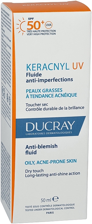 Fluid z filtrem do twarzy - Ducray Keracnyl UV Anti Blemish Fluid SPF50+ — Zdjęcie N2