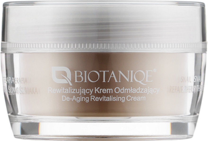 Rewitalizujący krem nawilżający do twarzy ze śluzem ślimaka - Biotaniqe BioActive De-Aging Revitalising Cream 40+ — Zdjęcie N1