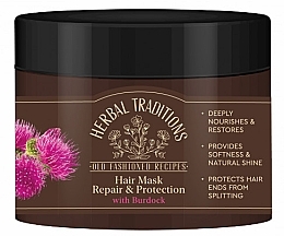Kup Rewitalizująca maska ochronna do włosów z łopianem - Herbal Traditions Repair & Protection Hair Mask