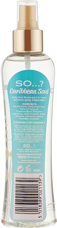 Spray do ciała - So…? Caribbean Soul Body Mist — Zdjęcie N1