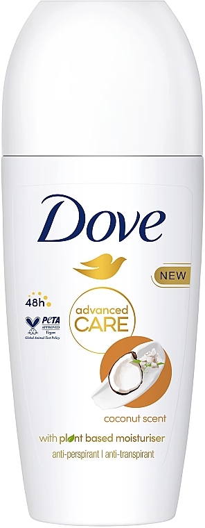 Antyperspirant w kulce - Dove Advanced Care Coconut Antiperspirant Deodorant Roll-On — Zdjęcie N1