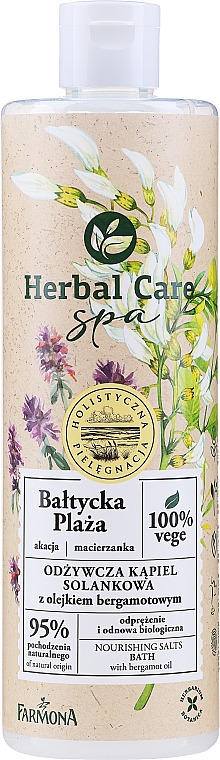 Płyn do kąpieli z olejkiem bergamotowym - Farmona Herbal Care SPA — Zdjęcie N1
