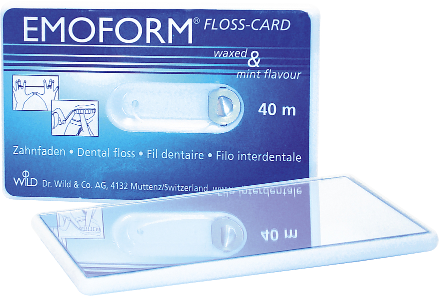 Karta nici dentystycznych, z lusterkiem - Dr. Wild Emoform Floss Card — Zdjęcie N2