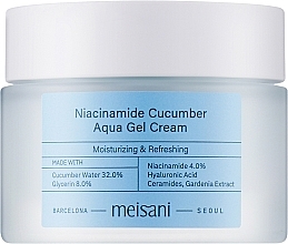 Nawilżający krem-żel do twarzy - Meisani Niacinamide Cucumber Aqua Gel Cream — Zdjęcie N1