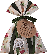 Kup Saszetka zapachowa, zielone paski z kwiatami, jaśmin	 - Essencias De Portugal Tradition Charm Air Freshener