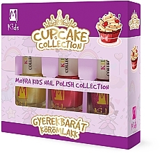 Kup Zestaw lakierów do paznokci - Moyra Kids Effect Nail Polish Cupcake Collection (3x7ml)