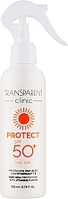 Spray do ciała z filtrem przeciwsłonecznym - Transparent Clinic Protect SPF50+ — Zdjęcie N1