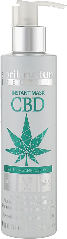 Detoksykująca maska do włosów z olejem konopnym - Abril et Nature CBD Cannabis Oil Elixir