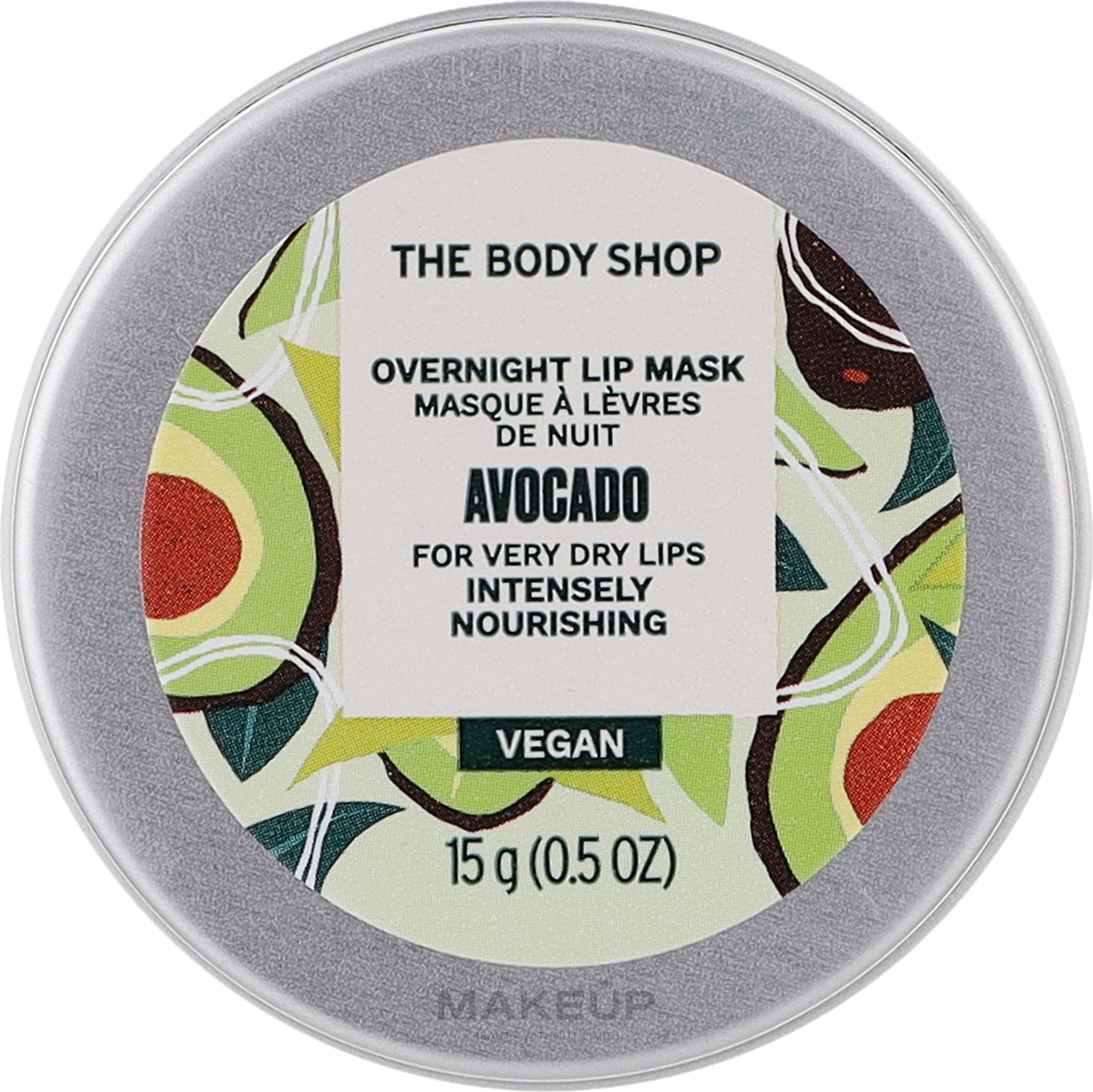 Maska do ust Awokado - The Body Shop Avocado Overnight Lip Mask — Zdjęcie 15 g