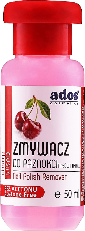 Zmywacz do paznokci bez acetonu Wiśnia - Ados Nail Polish Remover — Zdjęcie N1