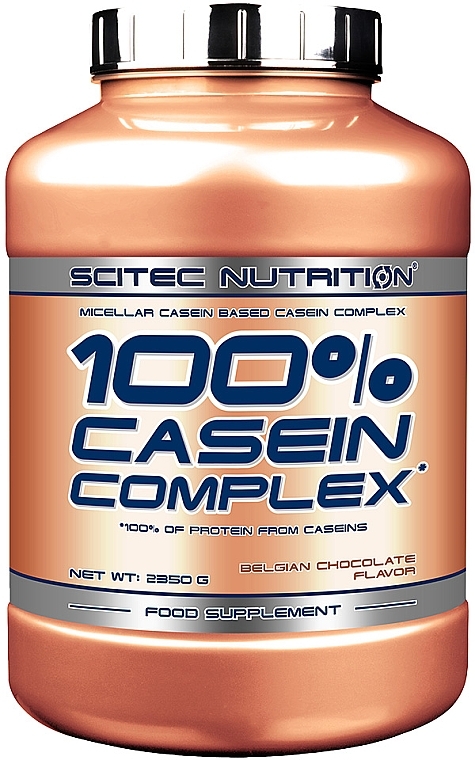 Kompleks belgijskiej czekolady z kazeiną - Scitec Nutrition 100% Casein Complex Belgian Chocolate — Zdjęcie N1