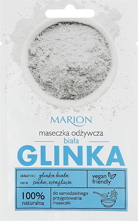 Odżywcza maseczka do twarzy Biała glinka - Marion Spa — Zdjęcie N1