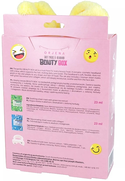 Zestaw - Orjena Beauty Box (f/mask/2x23ml + hair band/1pc) — Zdjęcie N2