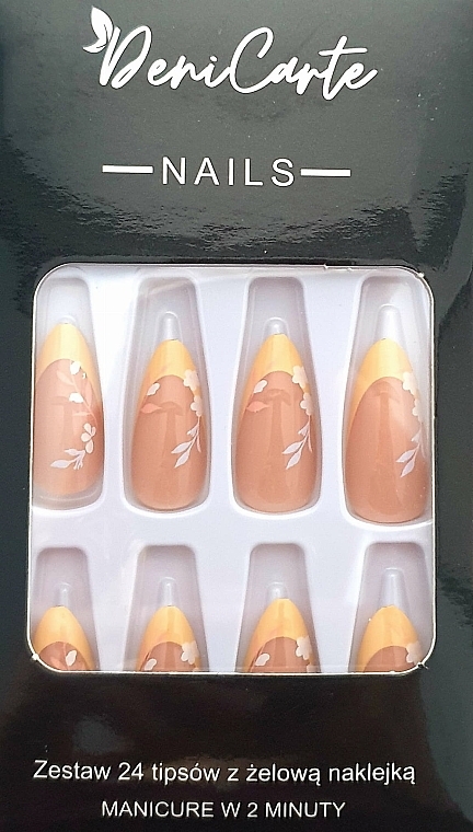 Tipsy migdałowe, 24 sztuki - Deni Carte Nails 0036 — Zdjęcie N1