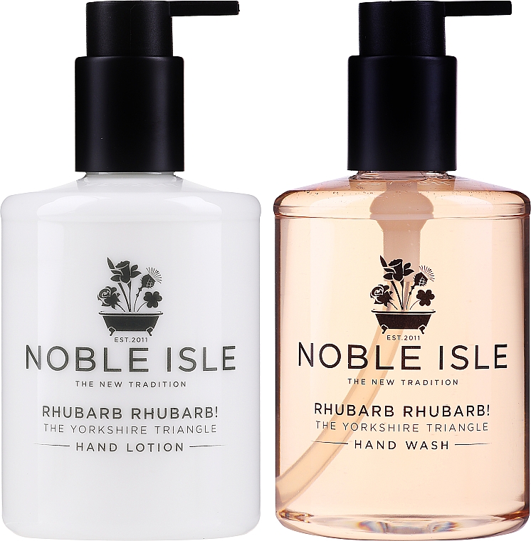 Noble Isle Rhubarb Rhubarb - Zestaw (h/wash 250 ml + h/lot 250 ml) — Zdjęcie N2