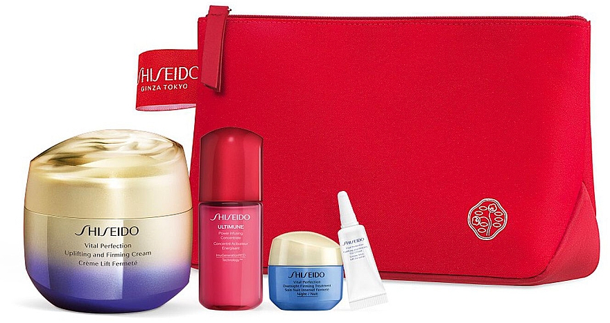 Zestaw, 5 produktów - Shiseido Vital Perfection Uplifting And Firming Cream Pouch Set — Zdjęcie N2