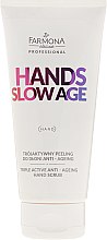 Trójaktywny peeling do dłoni anti-ageing - Farmona Professional Hands Slow Age — Zdjęcie N1