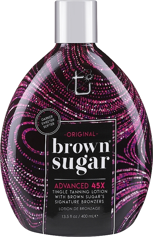 Rozgrzewający balsam brązujący do solarium z brązowym cukrem i kompleksem BioTanning - Brown Sugar Original Advanced 45X Tingle Tanning Lotion — Zdjęcie N1