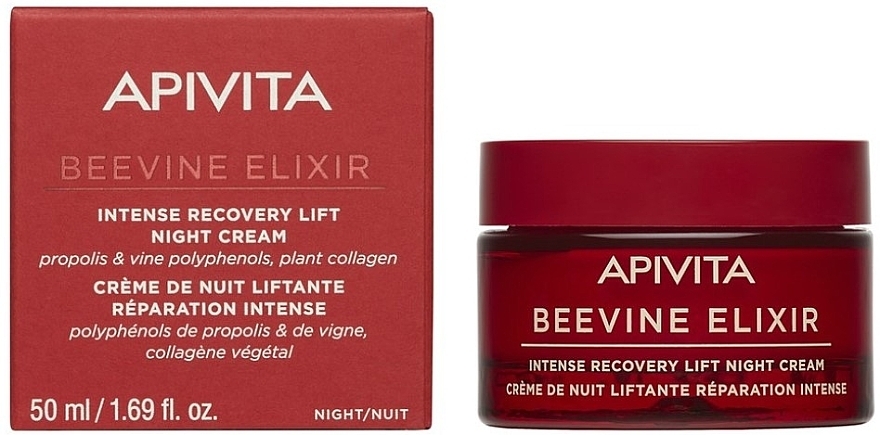 Ujędrniający krem na noc o działaniu regenerującym - Apivita Beevine Elixir Intense Recovery Lift Night Cream — Zdjęcie N2
