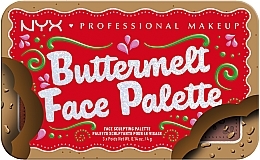 Paleta do makijażu twarzy - NYX Professional Makeup Buttermelt Face Palette — Zdjęcie N3