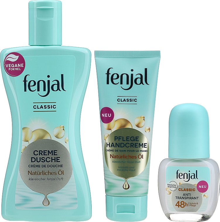 Zestaw - Fenjal Classic (sh/cr/200ml + h/cr/75ml + deo/50ml) — Zdjęcie N1