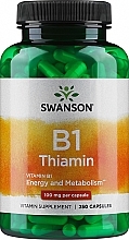 Suplement diety Witamina B-1 Tiamina, 100 mg - Swanson B-1 Tiamina — Zdjęcie N1