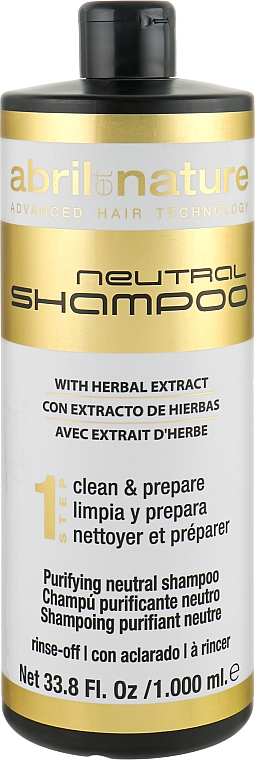 Rewitalizujący szampon do włosów - Abril et Nature Neutral Shampoo №1 — Zdjęcie N3