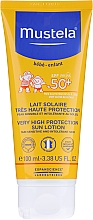 Kup Mleczko przeciwsłoneczne do twarzy i ciała - Mustela Bebe Enfant Very High Protection Face And Body Sun Lotion SPF 50+