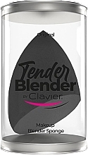Gąbka do makijażu ze ściętym brzegiem, czarna - Clavier Tender Blender Super Soft — Zdjęcie N1