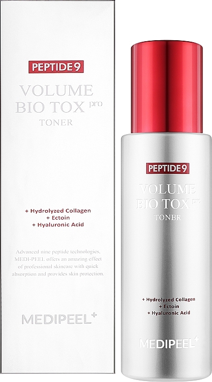 Odmładzający tonik z kompleksem peptydowym i kolagenem - MEDIPEEL Peptide 9 Volume Bio Tox Toner Pro — Zdjęcie N2