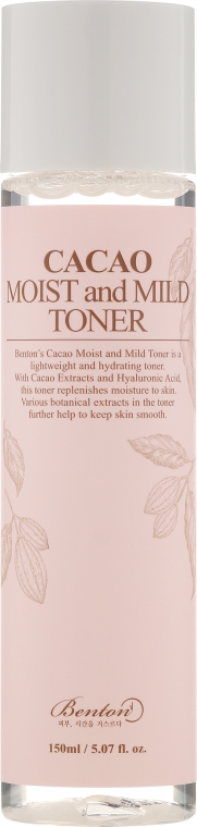 Nawilżający toner z wyciągiem z kakao - Benton Cacao Moist And Mild Toner — Zdjęcie N2