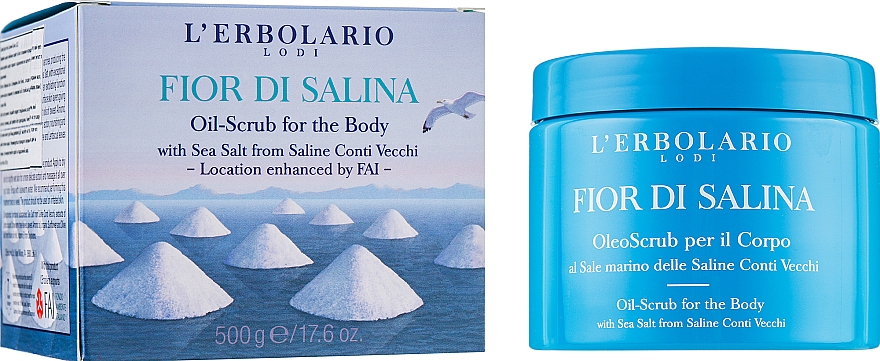 Gruboziarnisty peeling solny do ciała - L'Erbolario Fior Di Salina Body Scrub — Zdjęcie N2