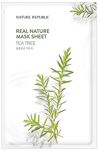 Maska w płachcie z ekstraktem z drzewa herbacianego - Nature Republic Real Nature Mask Sheet Tea Tree