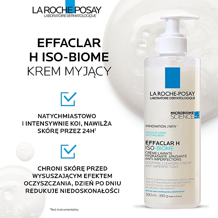 Kojąco-nawilżający krem myjący do skóry tłustej - La Roche-Posay Effaclar H Iso Biome Cleansing Cream — Zdjęcie N2