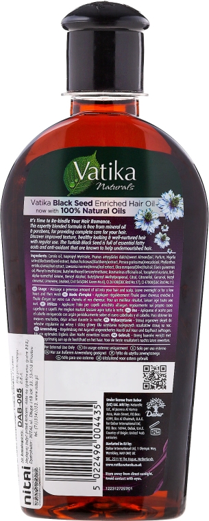 Olejek do włosów - Dabur Vatika Black Seed Enriched Hair Oil — Zdjęcie N4