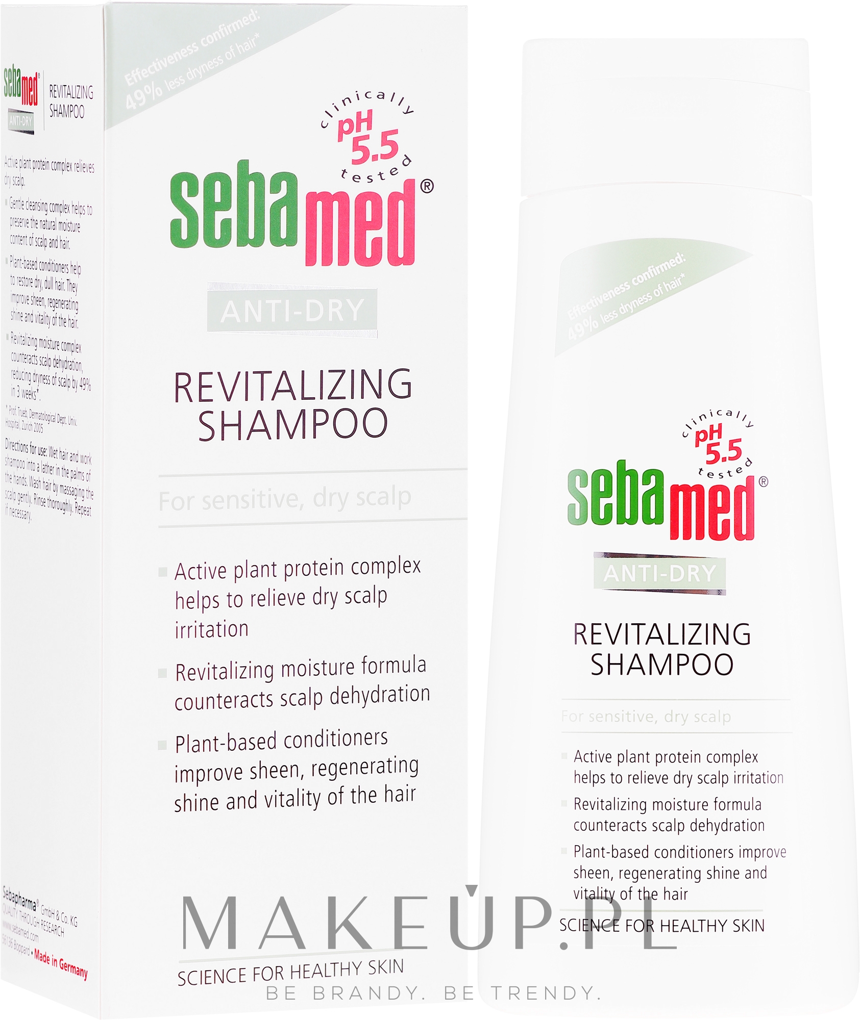 Szampon rewitalizujący do wrażliwej i suchej skóry głowy - Sebamed Anti-Dry Revitalizing Shampoo — Zdjęcie 200 ml